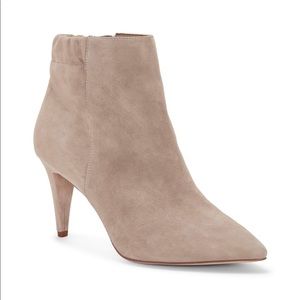 Enzo Angiolini Suede Ankle Booties Taupe NWT